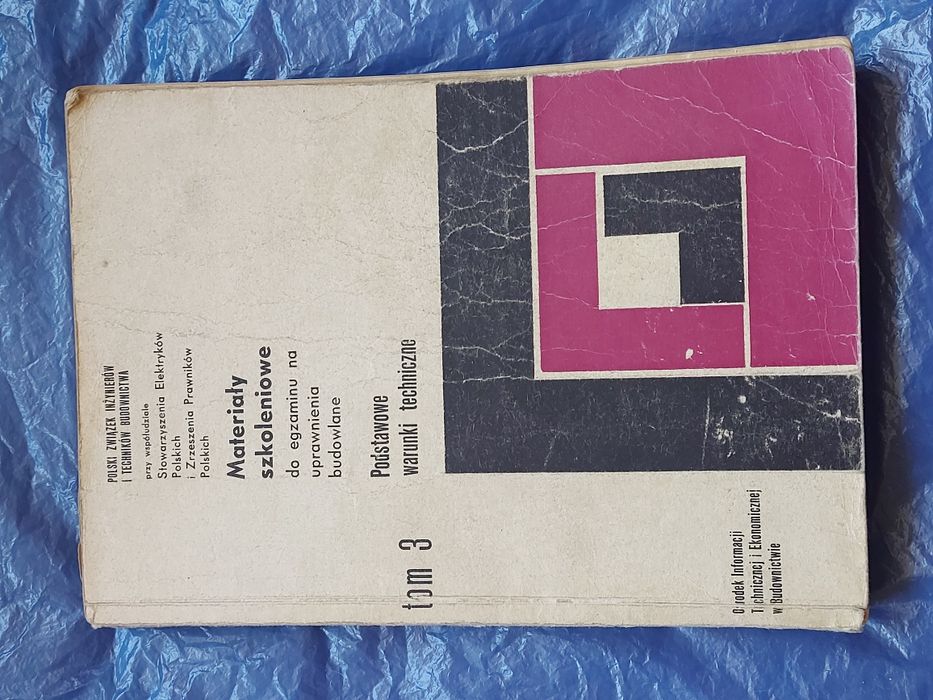Książka Materiały szkoleniowe do egzaminów na uprawnienia budowl 1968r