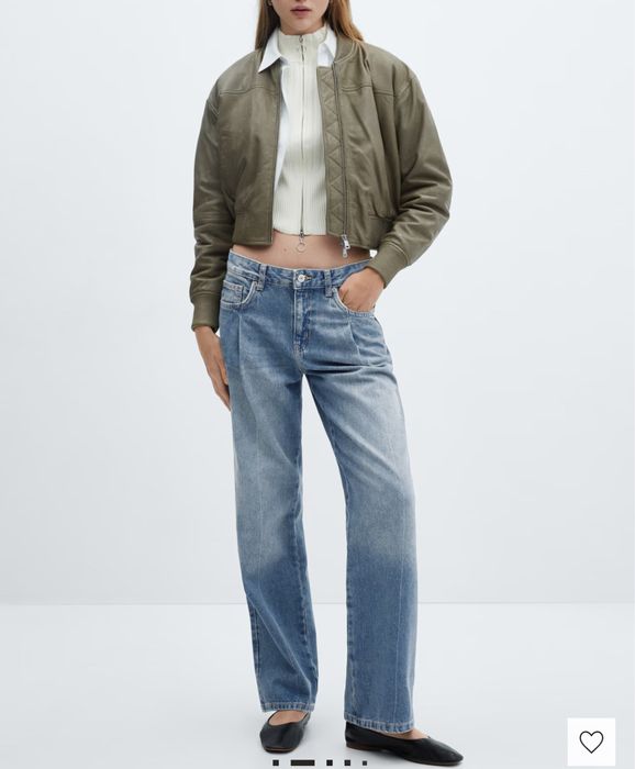 Прямі плісовані джинси MANGO 38 розмір