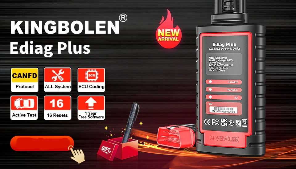 Автосканер Thinkdiag 2 сканер помилок Kingbolen Ediag Plus CAN FD