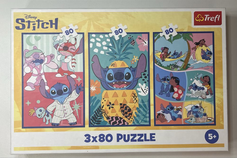 Trefl Puzzle 3x80 elementów Lilo i Stitch