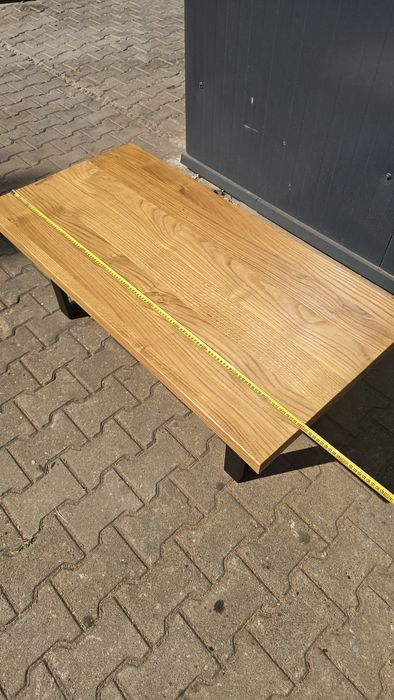 Ława dębowa metal drewno