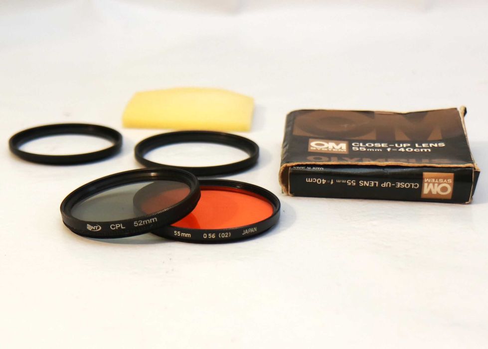 Filtros Close-Up 55mm Polarizador 52mm e anéis de adaptação