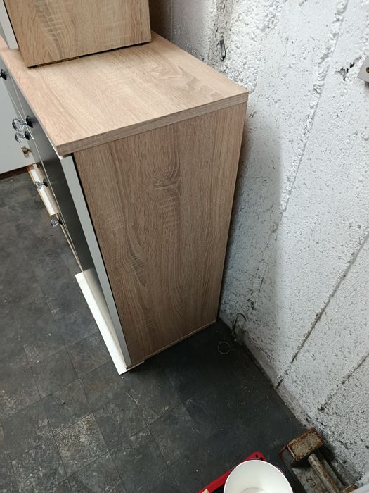 Komoda czarna z szafkami nocnymi