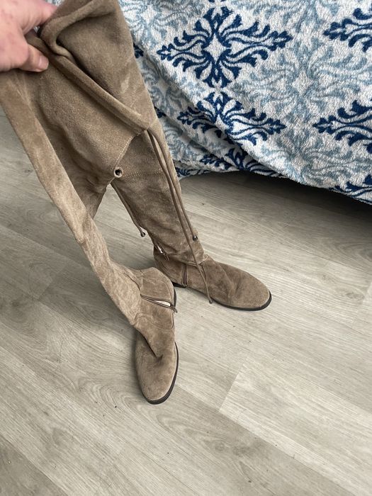 Сапоги замшевые 37-38 размер весенне-осенние