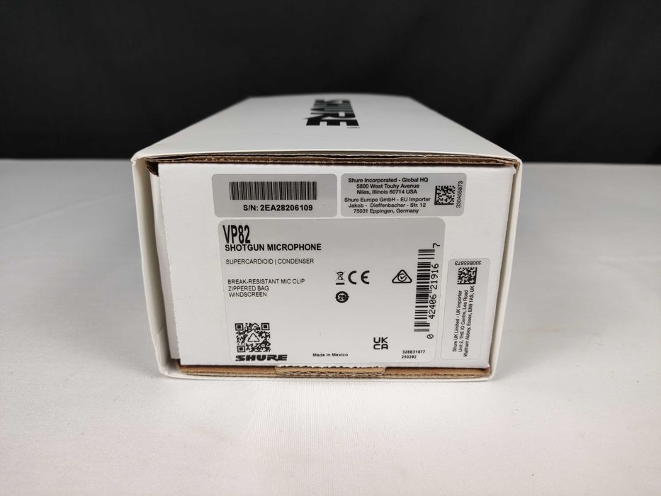 Microfone Shure VP82 Shotgun Novo