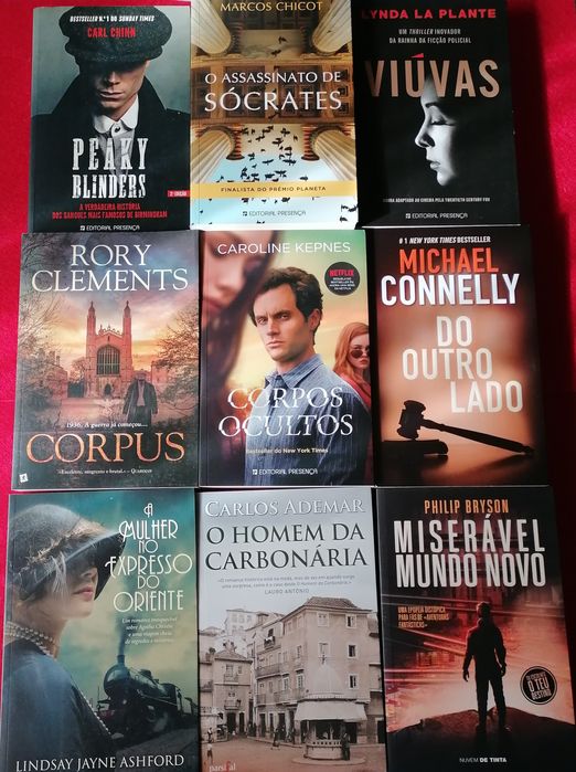 30 Thrillers/policiais NOVOS- 4,90€-PORTES GRÁTIS (ler descrição)