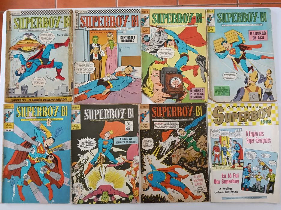 66 Livros Superman, Supermoça, e Superboy da Ebal e da Abril