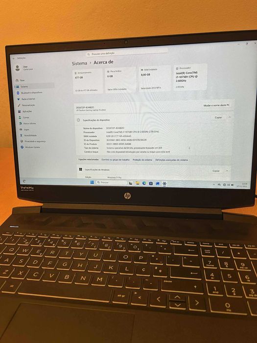 PORTÁTIL GAMING – HP Pavilion Gaming 16-a0015np – Excelente Estado