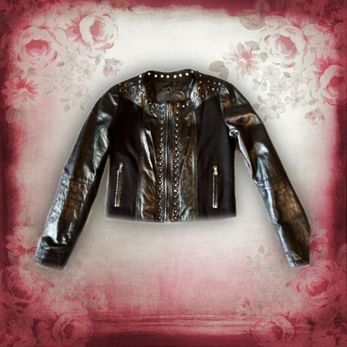 Кожанка инди слиз с заклёпками архив model of duty