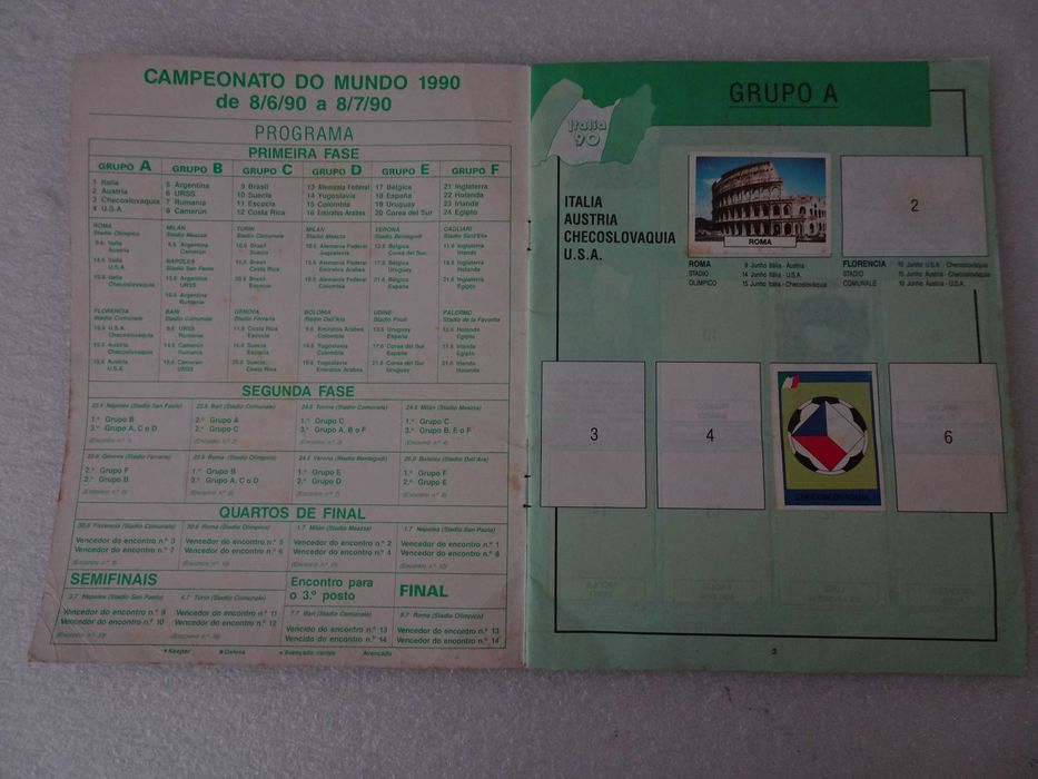 Caderneta de cromos de futebol Itália 90 - Euroflash faltam 182 cromos