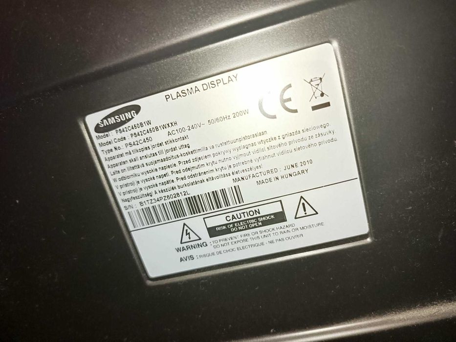 Продам ТВ SAMSUNG PS 42 C450B1W