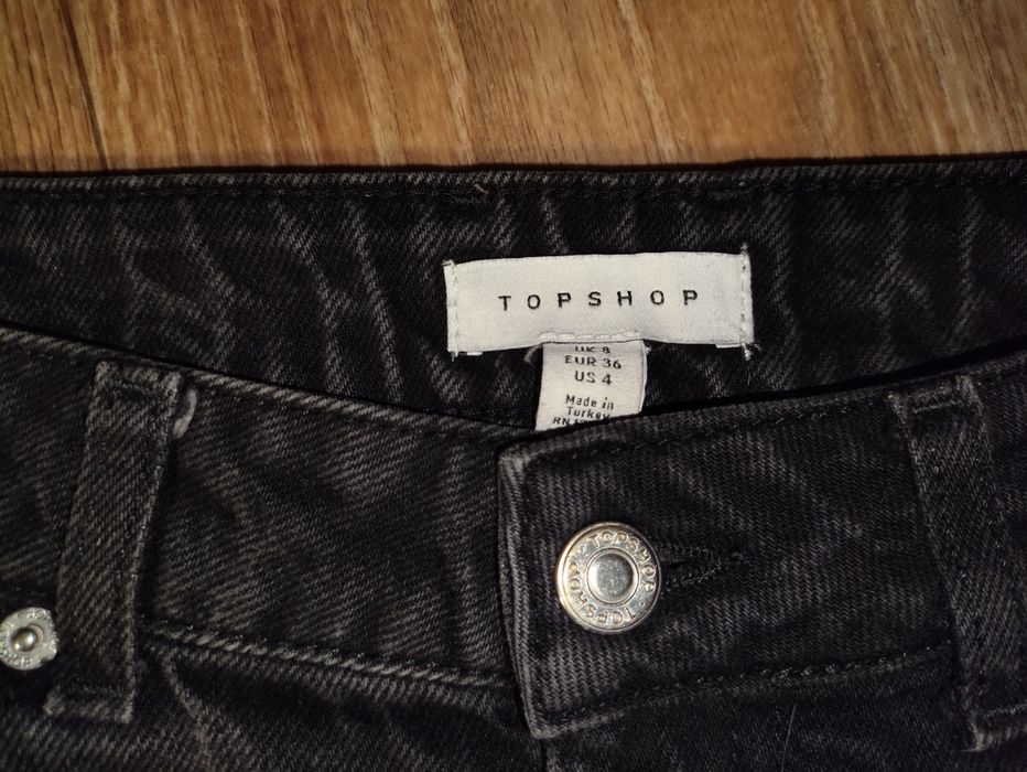 Чорна джинсова спідниця Topshop