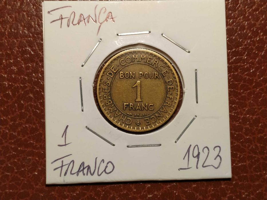 313 França - moeda de 1 franc de 1923