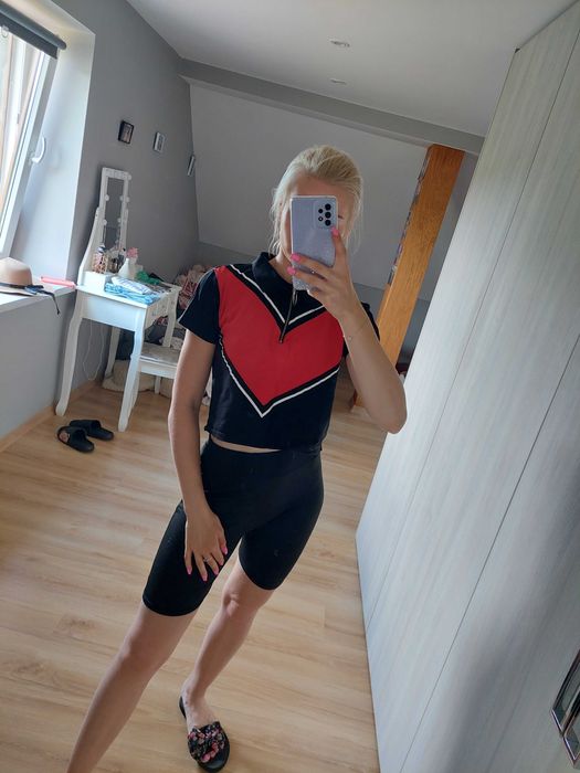 Crop top tshirt koszulka krotka polo