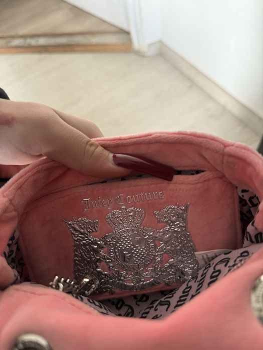 Juicy couture бархатна рожева сумочка