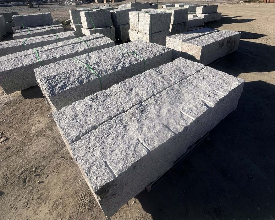 Obrzeża granitowe, kamien murowy, elementy granitowe łupane