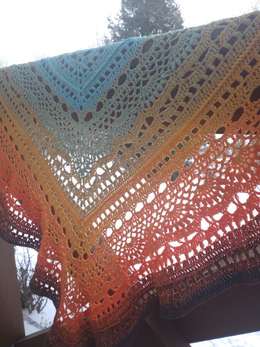 Chusty handmade ombre