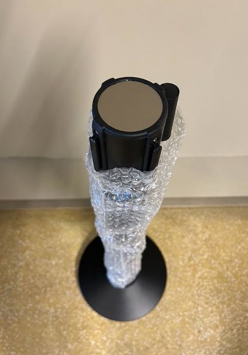 Poste delimitador preto - fita preta 3m
