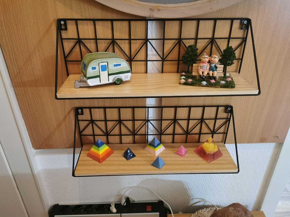 Loftowa dekoracja ścienna kwietnik dom 2 sztuki