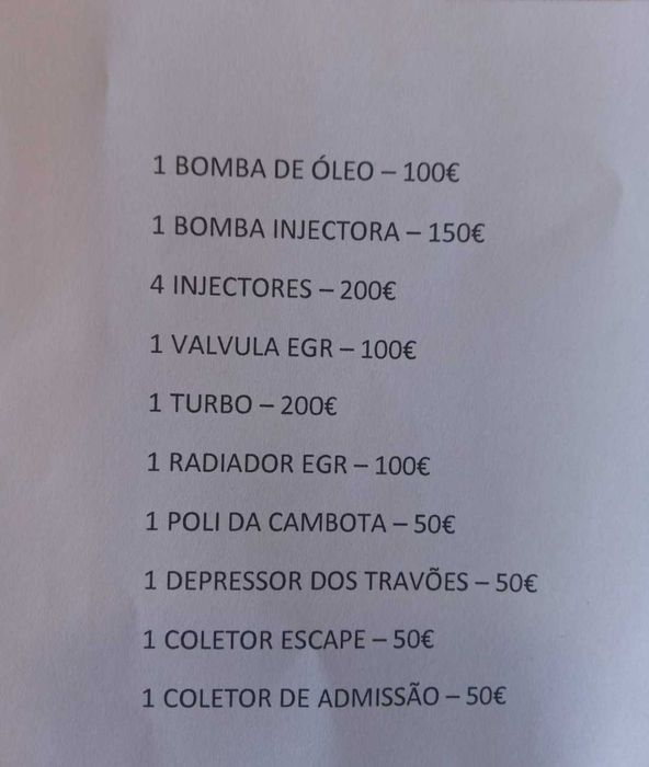 Peças carrinha Volvo V60