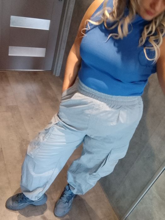 Spodnie ortalionowe Bershka S 36