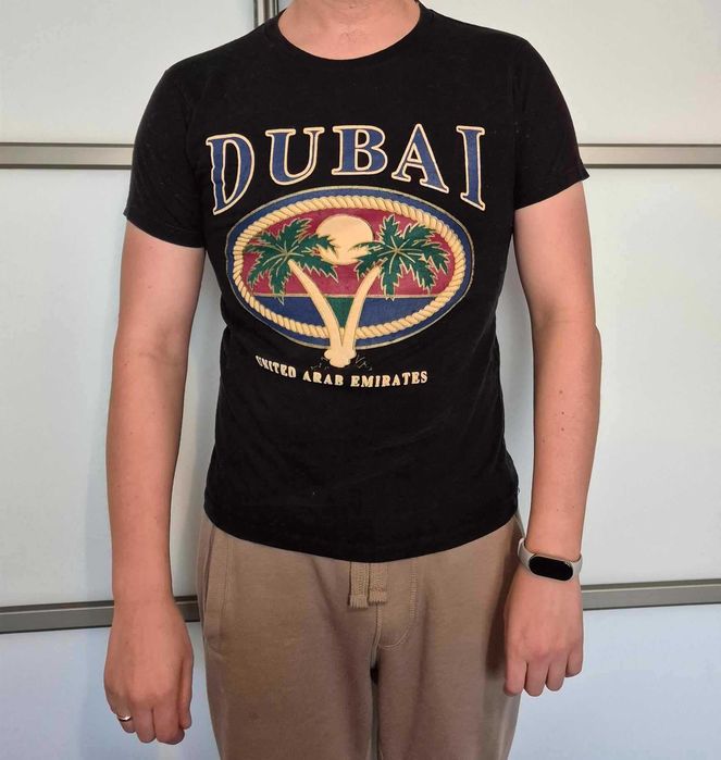 T-shirt męski czarny Dubai r. M