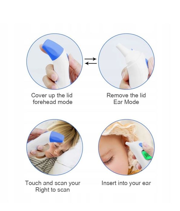 Termometr bezdotykowy Berrcom 2w1