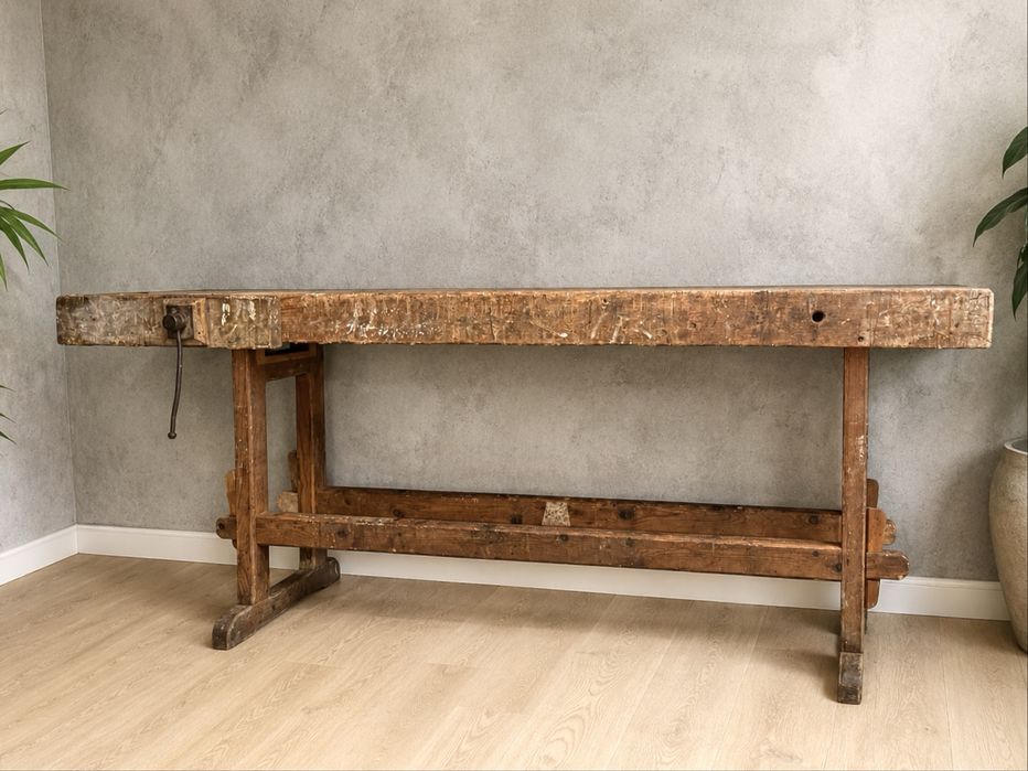 consola mesa bancada carpinteiro aparador movel tv antiga rustica