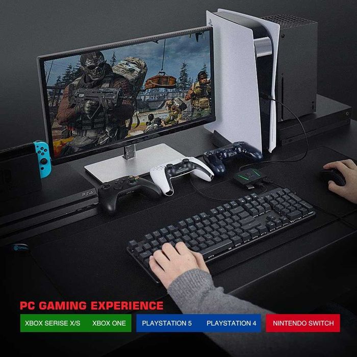 Leadjoy VX2 AimBox Adapter Klawiatura mysz XBOX PSP NINTENDO Konsola