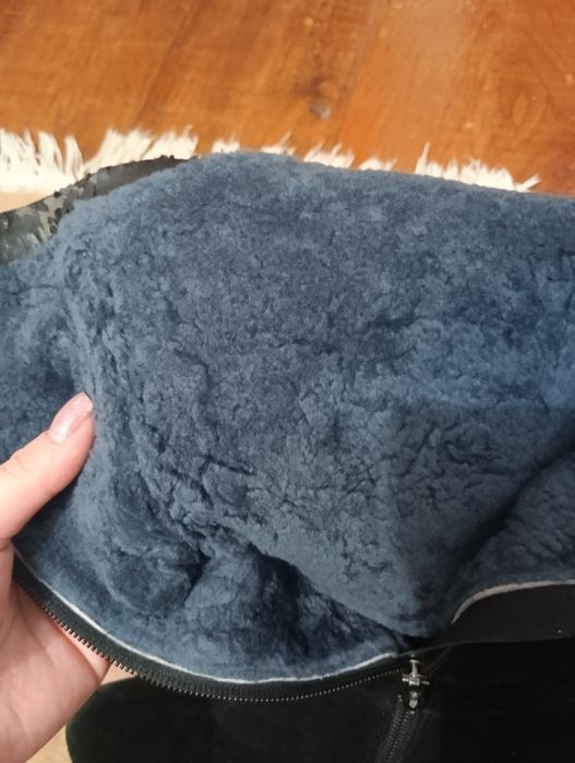 Сапоги з натуральної замші