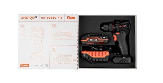Акумуляторний дриль-шуруповерт Dnipro-M CD-200BC KIT
