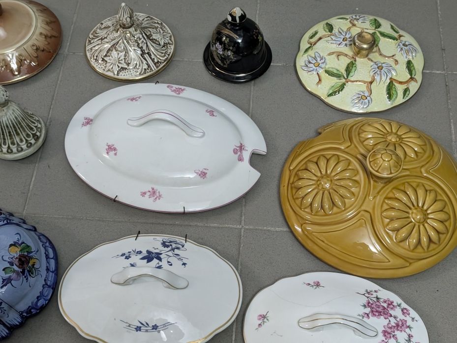 Coleção tampas de terrinas antigas