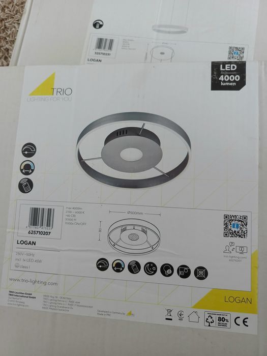 Trio logan lampa żyrandol oświetlenie LED