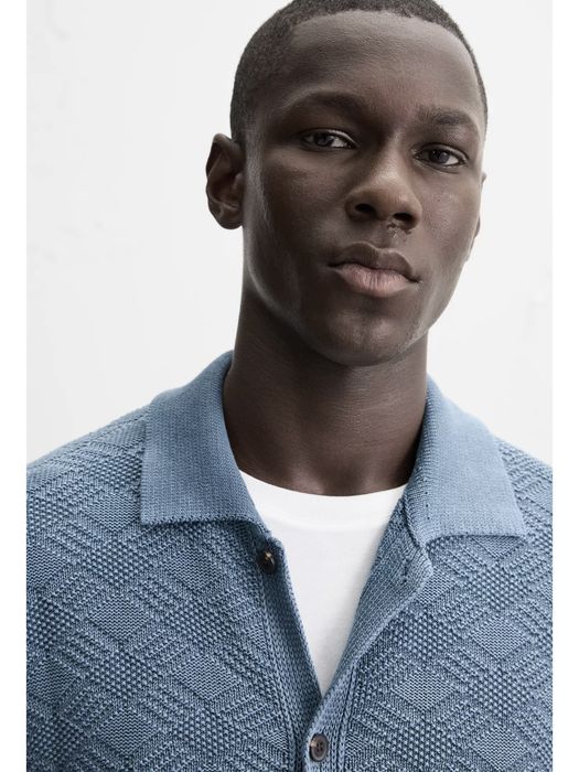 Трикотажна сорочка в ромби ZARA (Розмір L