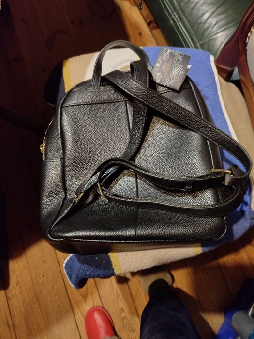 Nowy czarny skórzany plecak Wittchen
