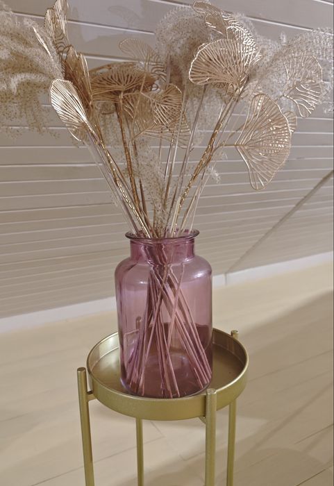 Wazon szklany różowy