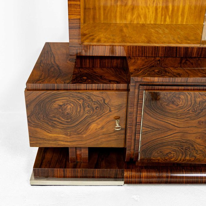 Serwantka Art Deco Kraków Witryna Orzech Palisander Mahoń Antyk Stara