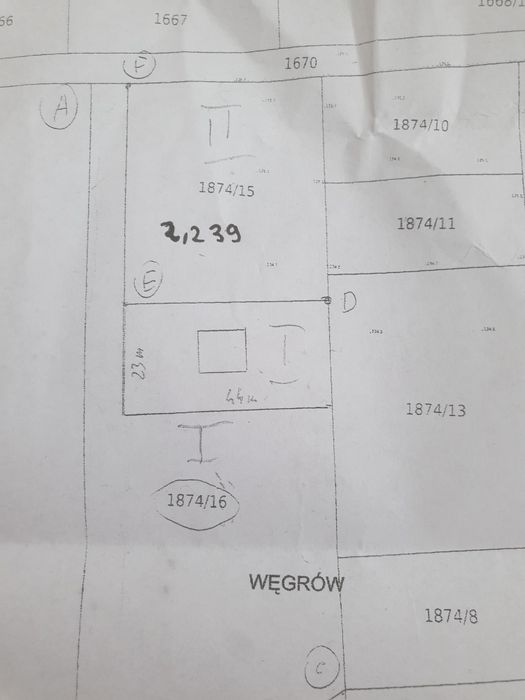Działka 2239m2 dobry dojazd ,warunki zabudowy ,