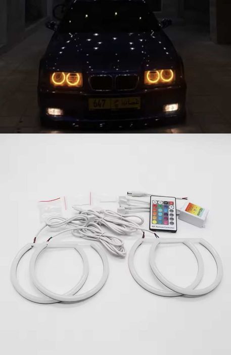 Ангельські очі RGB LED BMW E46, E39, E38, E36 Галоген,Ксенон