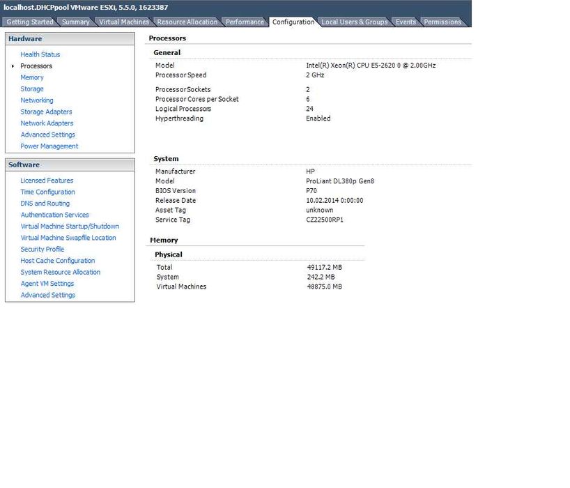 Сервер HP ProLiant DLЗ80p Gen8 Xeon(R) E5-2620 2,00 GHz 48Gb RAM