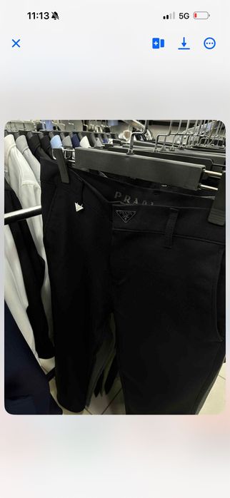 Spodnie męskie granatowe eleganckie Prada