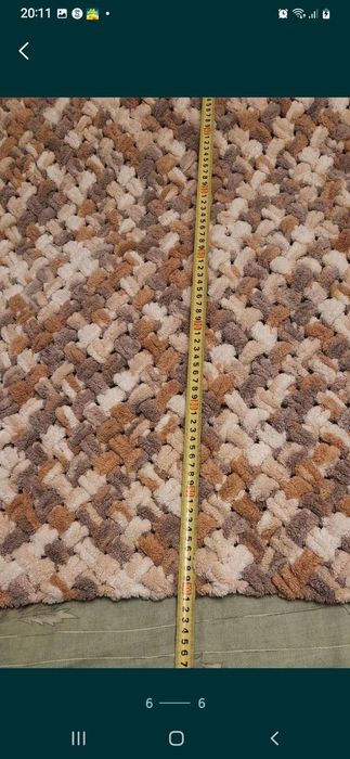 Плед для новорожденного.Плюшевый плед.Плед вязанный,ручной работы