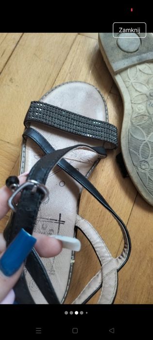 Buty sandałki czarne hippie