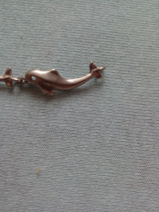 Srebrna bransoletka delfiny