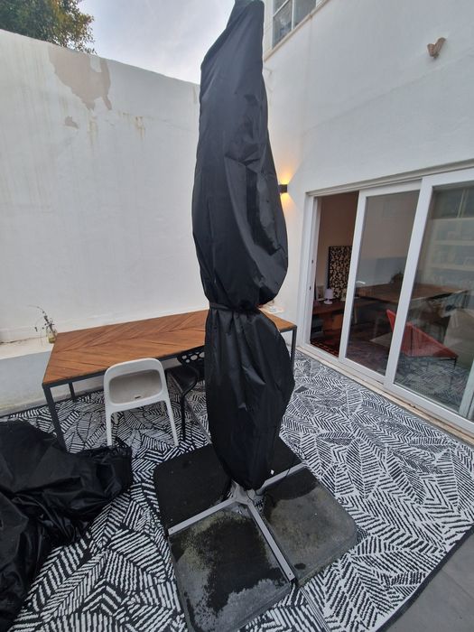 Chapéu de sol com suporte de base e protector de inverno