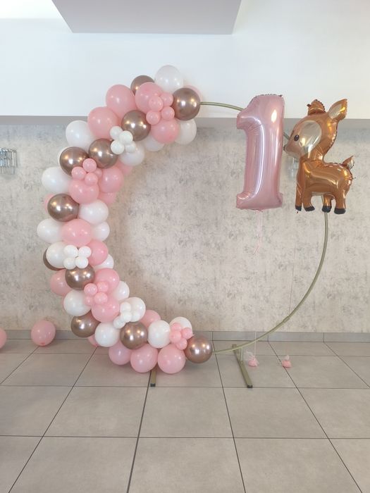 Balony z helem, ścianka balonowa do zdjęć