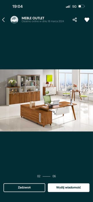 Nowoczesny biurko z pomocnikiem  140x 70, outlet, promocja