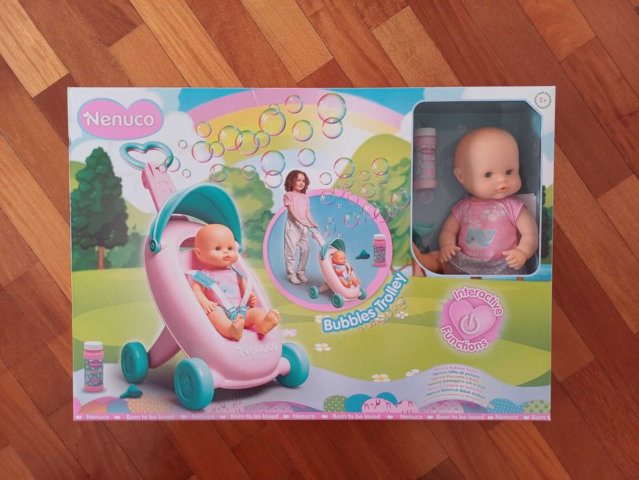 Brinquedo prenda Nenuco e a Cadeira que faz Bolas de Sabão NOVO