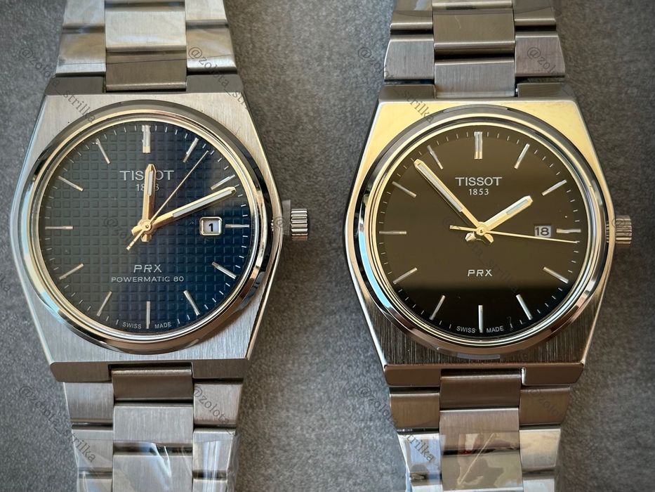 Tissot PRX 40 мм чорний, білий. Годинник чоловічий класичний, ретро