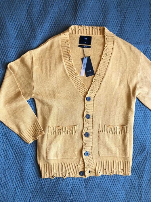 HOUSE Musztardowy sweter z kieszeniami S/M